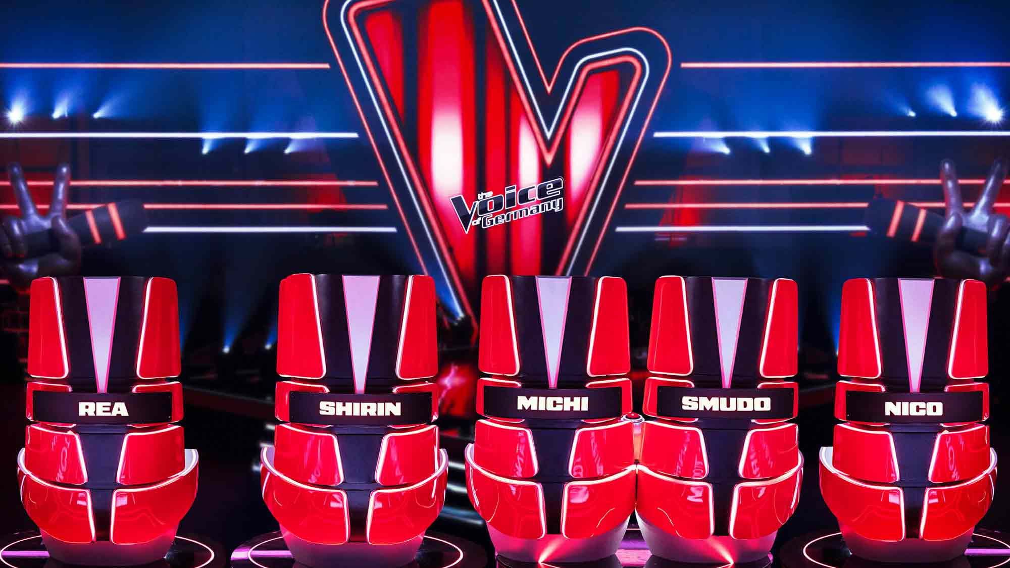 Abracadabra! Shirin David, Smudo und Michi Beck, Nico Santos und Rea Garvey suchen »The Voice of Germany« Abracadabra! Shirin David, Smudo und Michi Beck, Nico Santos und Rea Garvey suchen »The Voice of Germany«