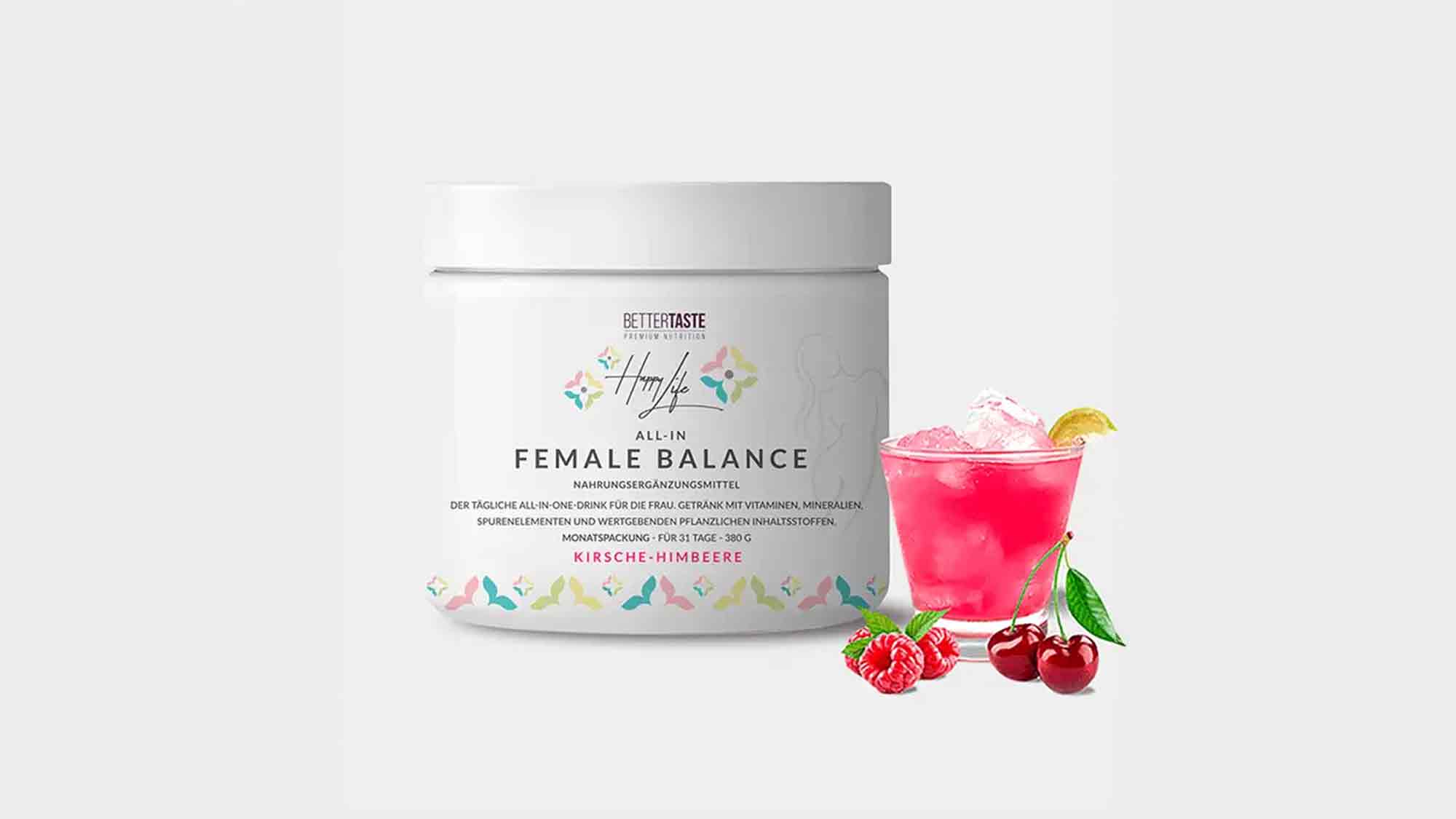 »Bettertaste« mit »Female Balance Kirsche Himbeere« auf der Kölner Liste für Profisportler gelistet »Bettertaste« mit »Female Balance Kirsche Himbeere« auf der Kölner Liste für Profisportler gelistet