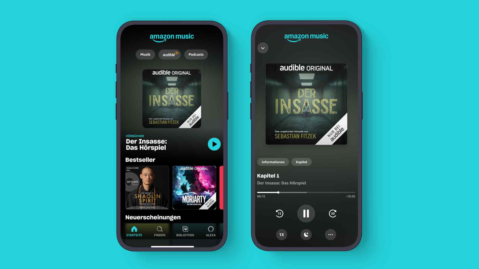 Amazon Music bietet jetzt Audible Hörbücher in Deutschland: 1 Premium Hörbuch pro Monat inklusive Amazon Music bietet jetzt Audible Hörbücher in Deutschland: 1 Premium Hörbuch pro Monat inklusive