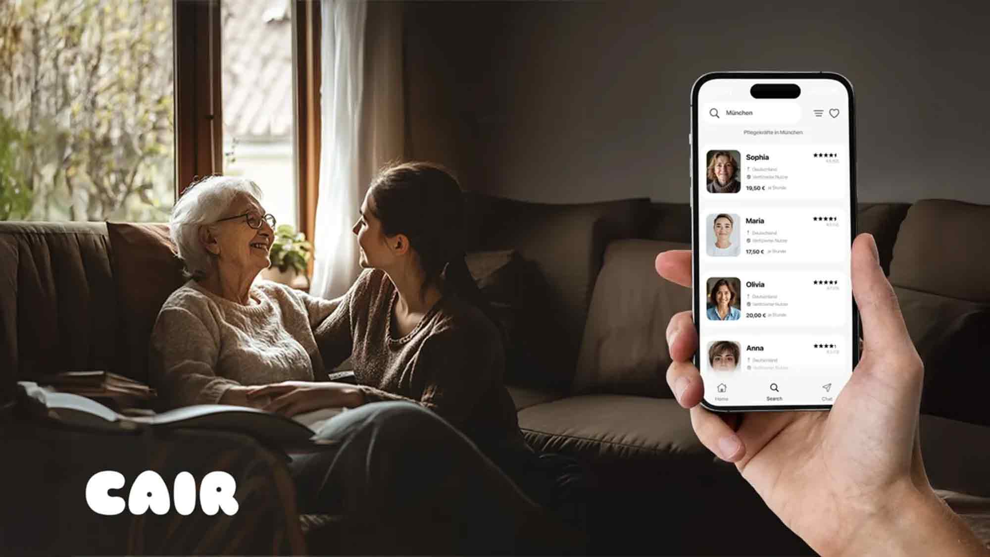 Startschuss für CAIR: Neue App bringt legale 24 Stunden Betreuung einfach und digital nach Deutschland