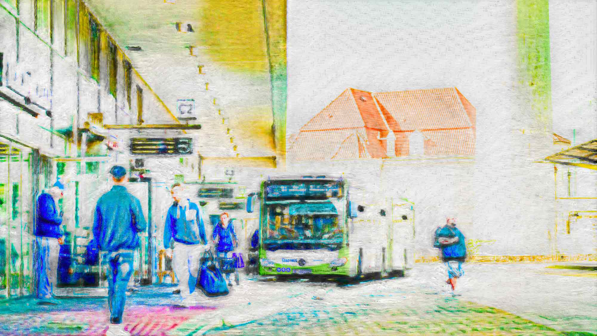Stadtbus Gütersloh am ZOB