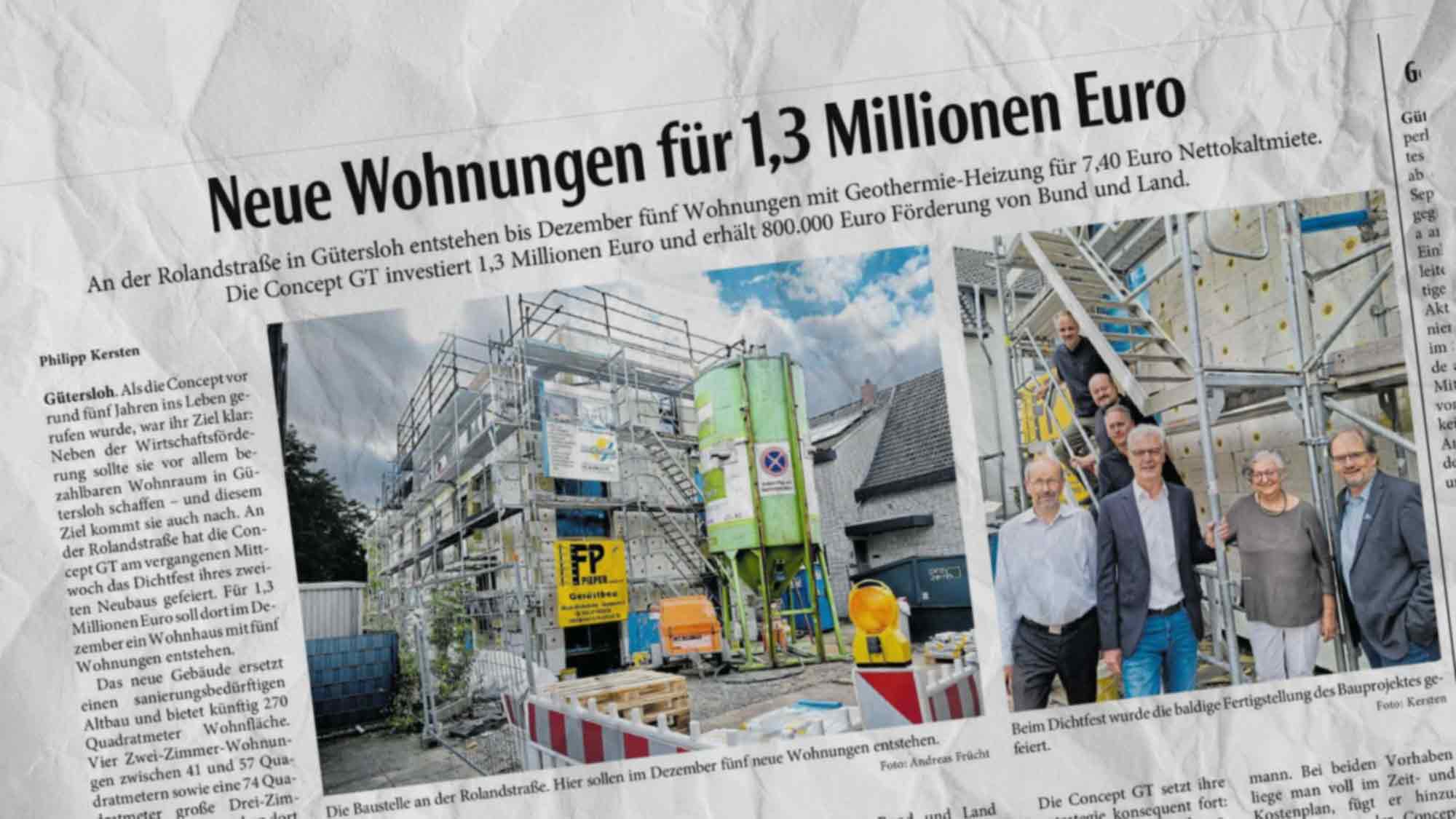 Gütsel Presseschau: Neubauprojekt an der Rolandstraße in Gütersloh – Baukosten im Fokus Gütsel Presseschau: Neubauprojekt an der Rolandstraße in Gütersloh – Baukosten im Fokus