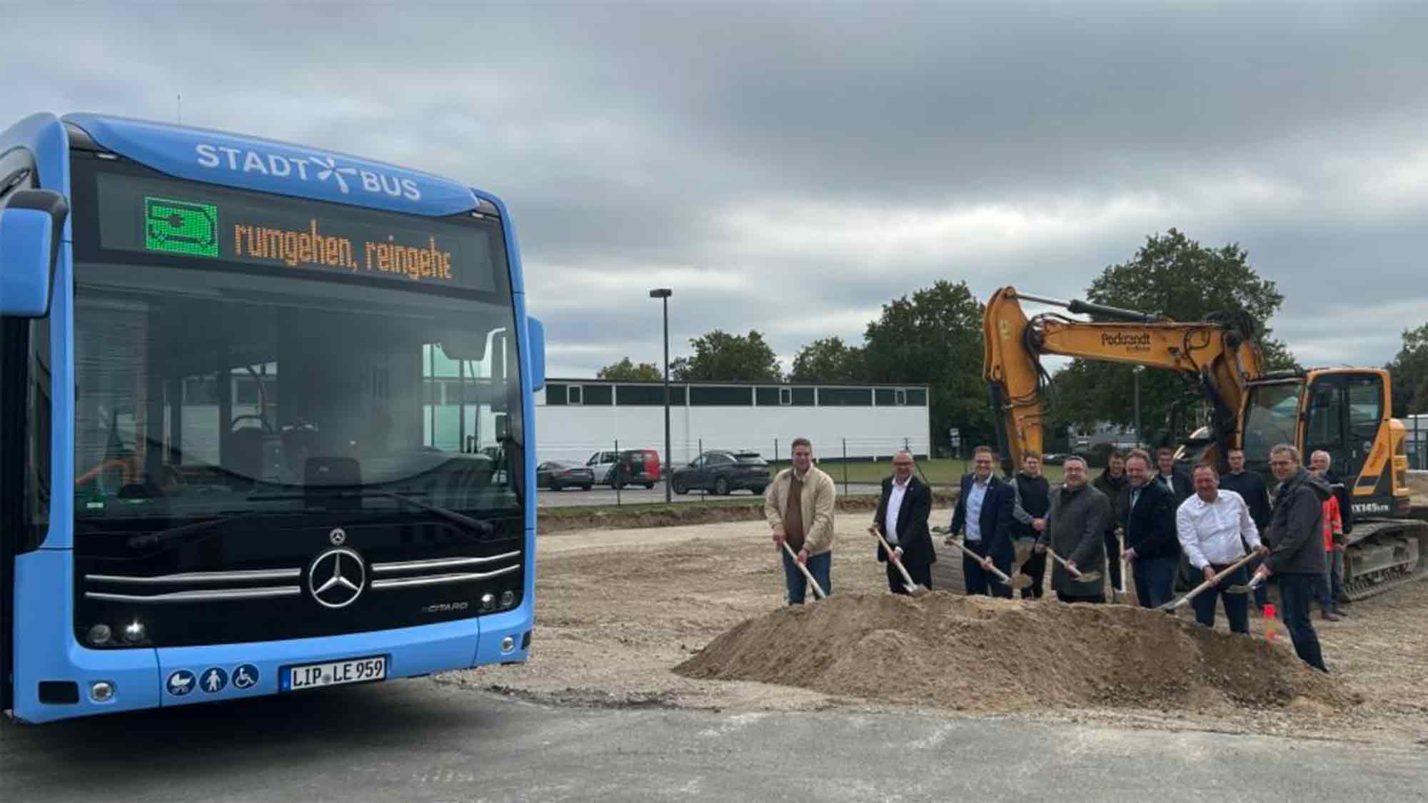 Baubeginn für Umbau des VBE Betriebshofs in Lemgo für Elektrobusse Baubeginn für Umbau des VBE Betriebshofs in Lemgo für Elektrobusse