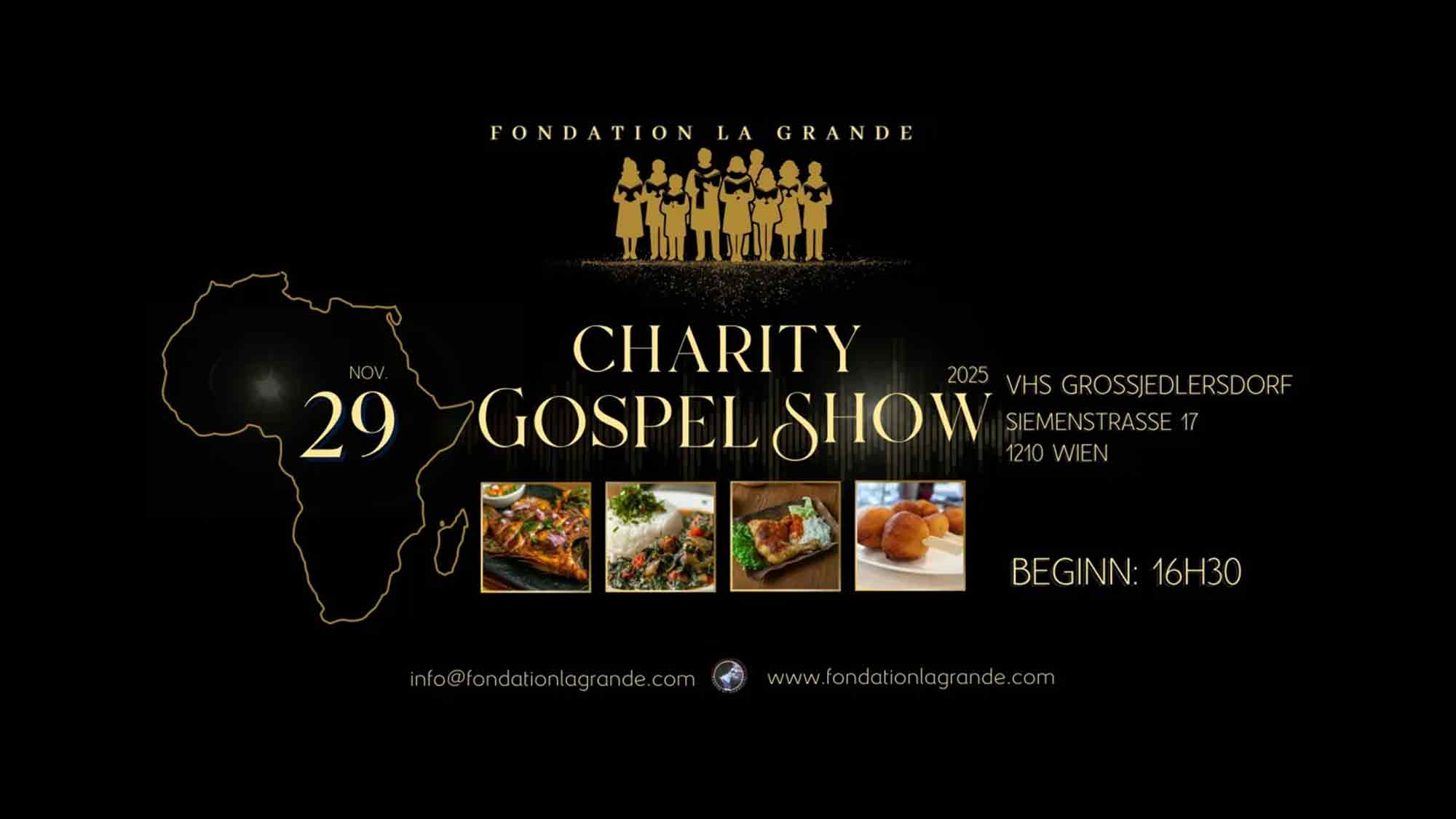 Fondation La Grande: Charity Gospel Show 2025 für die Demokratische Republik Kongo, 29. November 2025 Fondation La Grande: Charity Gospel Show 2025 für die Demokratische Republik Kongo, 29. November 2025