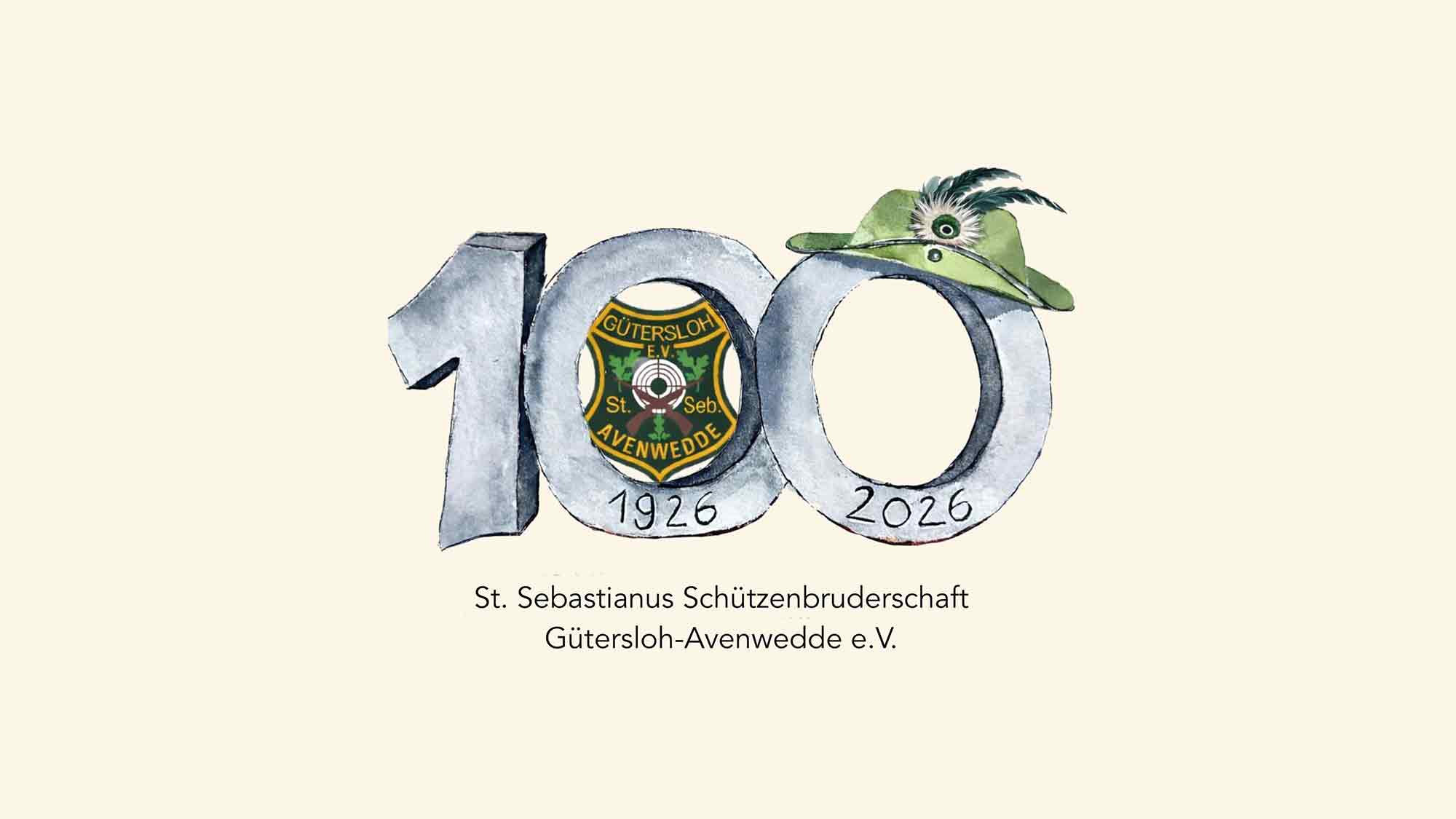 100 Jahre Sankt Sebastianus Schützenbruderschaft Avenwedde – großes Jubiläumsschützenfest vom 17. bis zum 19. Juli 2026 100 Jahre Sankt Sebastianus Schützenbruderschaft Avenwedde – großes Jubiläumsschützenfest vom 17. bis zum 19. Juli 2026