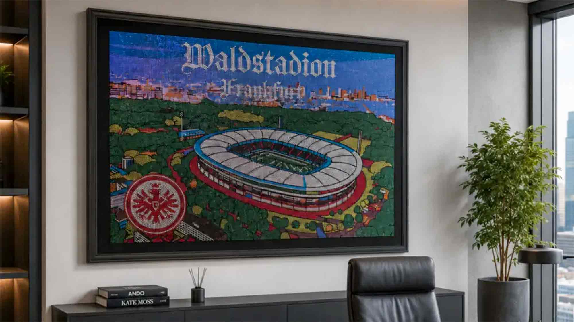 Kunst aus 58.000 Kristallen: Niko Iordanov verewigt das Eintracht Frankfurt Waldstadion in Handarbeit Kunst aus 58.000 Kristallen: Niko Iordanov verewigt das Eintracht Frankfurt Waldstadion in Handarbeit