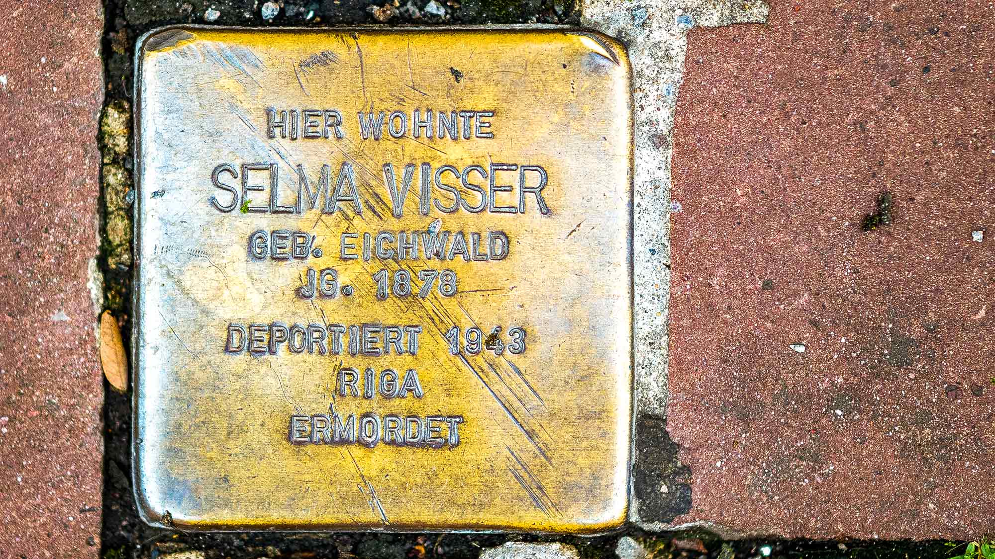 NOW Commons: Stolperstein Selma Visser, Hohenzollernstraße Gütersloh NOW Commons: Stolperstein Selma Visser, Hohenzollernstraße Gütersloh