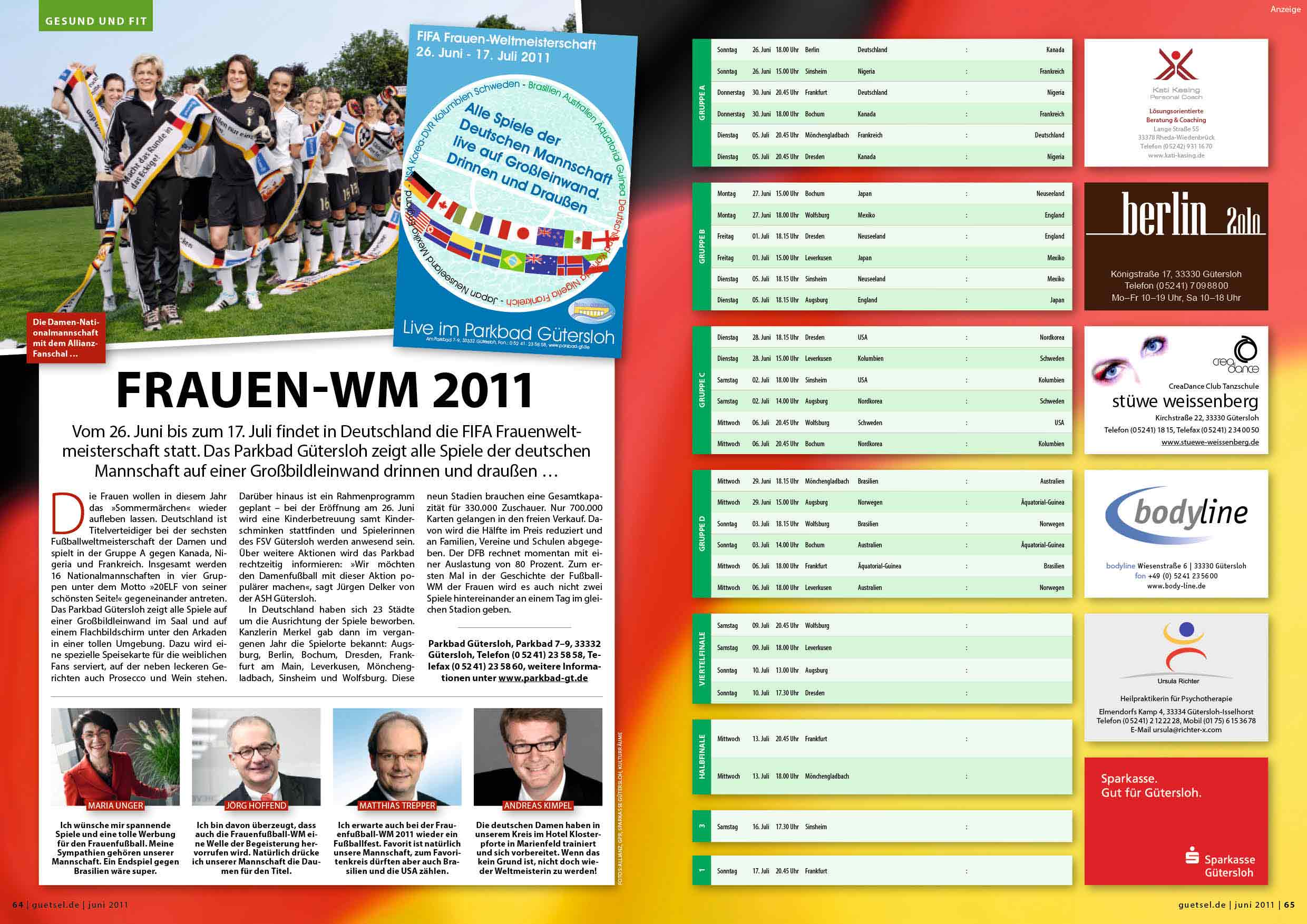 KWS History: Stadtgeschichte Gütersloh – Frauen Fußball WM 2011 KWS History: Stadtgeschichte Gütersloh – Frauen Fußball WM 2011
