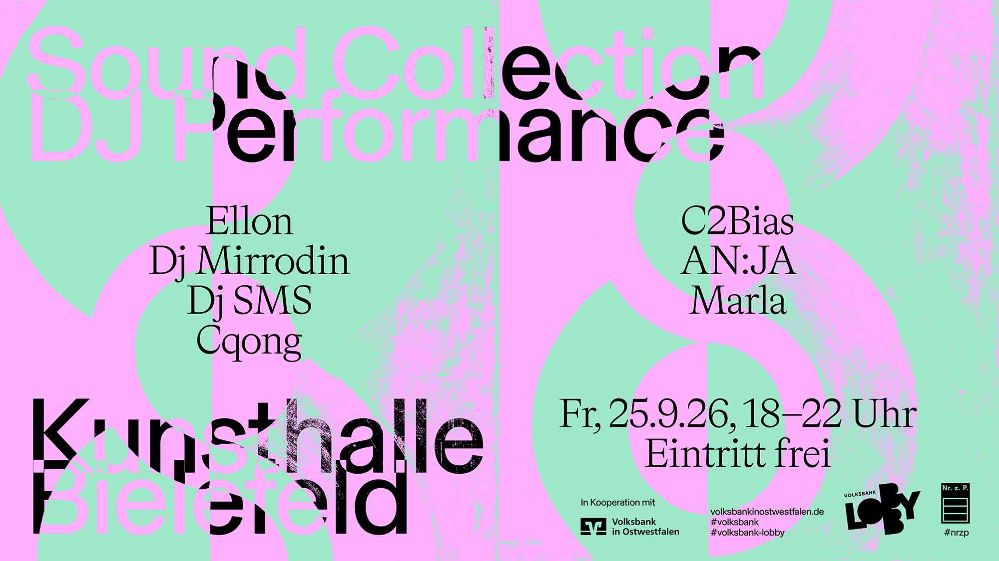 »Sound Collection« in der Kunsthalle Bielefeld, 25. September 2026 von 18 bis 1 Uhr »Sound Collection« in der Kunsthalle Bielefeld, 25. September 2026 von 18 bis 1 Uhr