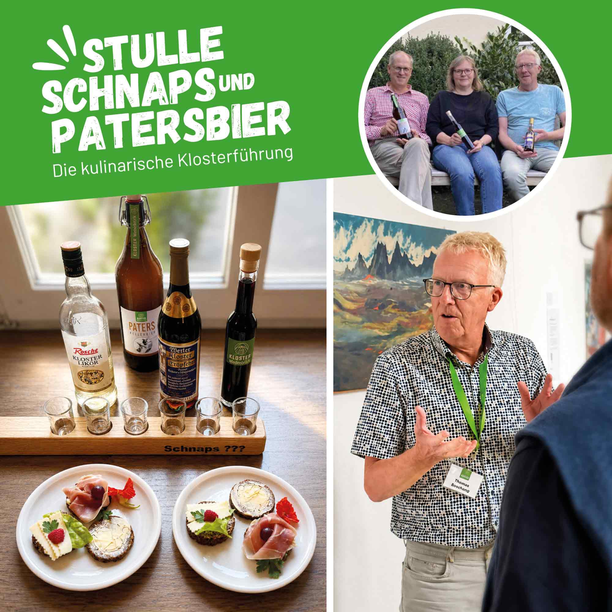 Kloster Wiedenbrück: Kulinarische Klosterführung, Stulle, Schnaps und Patersbier, 16. und 23. Oktober 2026