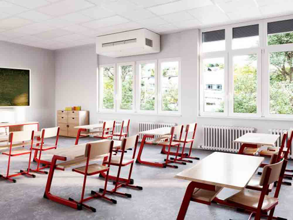 Lüftung könnte »Schul Lockdown« verhindern, regelmäßiges Lüften verringert das Infektionsrisiko, VLR C Klassenlüftungsgerät von Stiebel Eltron Lüftung könnte »Schul Lockdown« verhindern, regelmäßiges Lüften verringert das Infektionsrisiko, VLR C Klassenlüftungsgerät von Stiebel Eltron