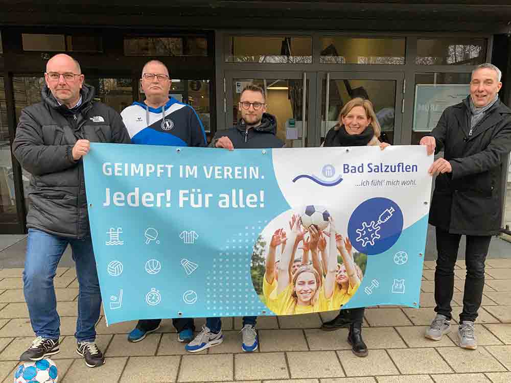 Geimpft im Verein, Stadtsportverband und Stadt Bad Salzuflen werben gemeinsam für den Pieks Geimpft im Verein, Stadtsportverband und Stadt Bad Salzuflen werben gemeinsam für den Pieks