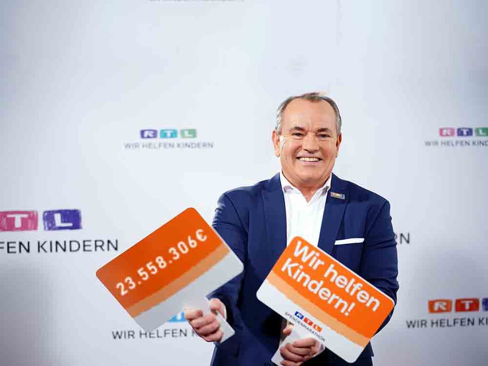 Mehr als 23 Millionen Euro! Das offizielle Rekord-Endergebnis für den 26. RTL Spendenmarathon steht fest Mehr als 23 Millionen Euro! Das offizielle Rekord-Endergebnis für den 26. RTL Spendenmarathon steht fest