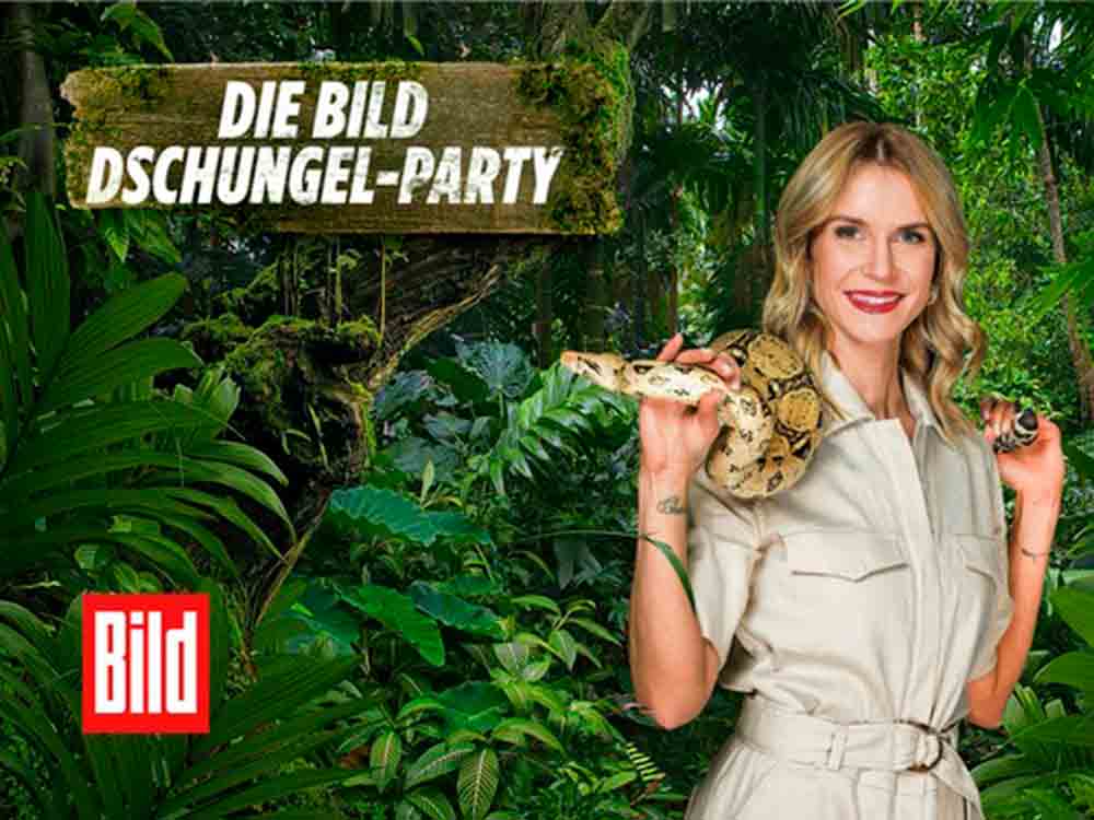 »Bild TV« News, Buschfunk Spezial, die »Bild Dschungel-Party« am 28. Januar 2022 um 20.15 Uhr bei »Bild TV« »Bild TV« News, Buschfunk Spezial, die »Bild Dschungel-Party« am 28. Januar 2022 um 20.15 Uhr bei »Bild TV«