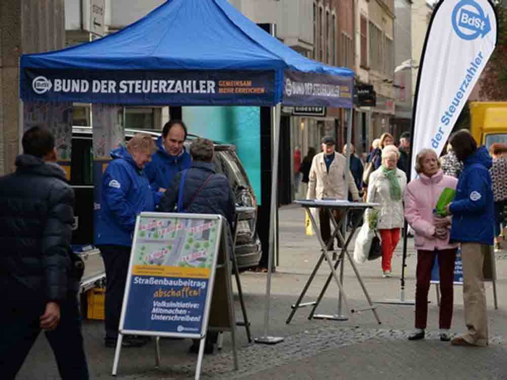 Bund der Steuerzahler, inzwischen sind sich alle Parteien im NRW Landtag einig, den Straßenbaubeitrag abzuschaffen Bund der Steuerzahler, inzwischen sind sich alle Parteien im NRW Landtag einig, den Straßenbaubeitrag abzuschaffen