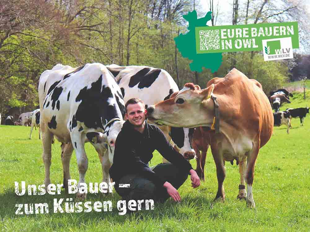 Gütersloh, Bauer sein ist toll, Wertheraner Junglandwirt David Lohöfener will mit Homestory und Großplakat Landwirtschaft sichtbar machen Gütersloh, Bauer sein ist toll, Wertheraner Junglandwirt David Lohöfener will mit Homestory und Großplakat Landwirtschaft sichtbar machen