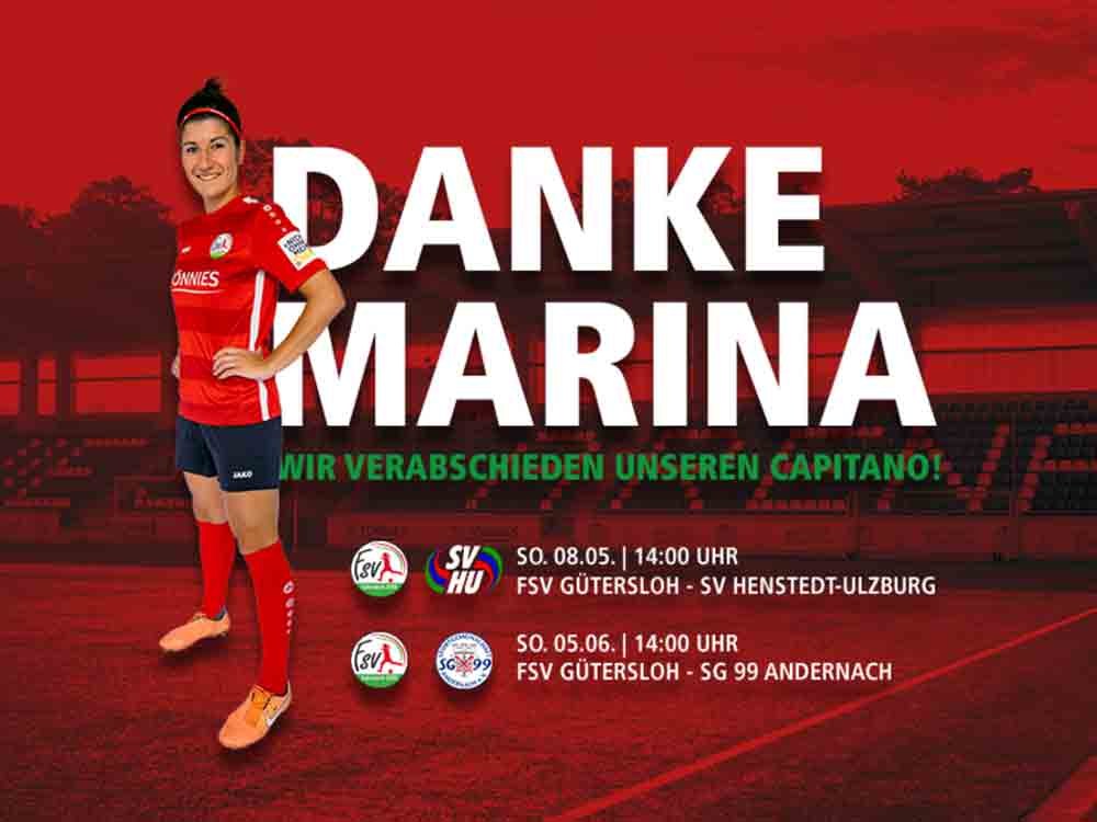 Gütersloh, Fußball, FSV, Karriereende von Marina Hermes, Sondertickets für die letzten Heimspiele der Vereinsikone Gütersloh, Fußball, FSV, Karriereende von Marina Hermes, Sondertickets für die letzten Heimspiele der Vereinsikone