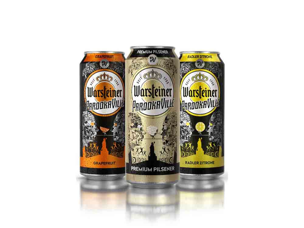 Warsteiner launcht Editionsdosen für Parookaville, Design integriert zentrale Elemente aus der Bier und Festivalwelt Warsteiner launcht Editionsdosen für Parookaville, Design integriert zentrale Elemente aus der Bier und Festivalwelt