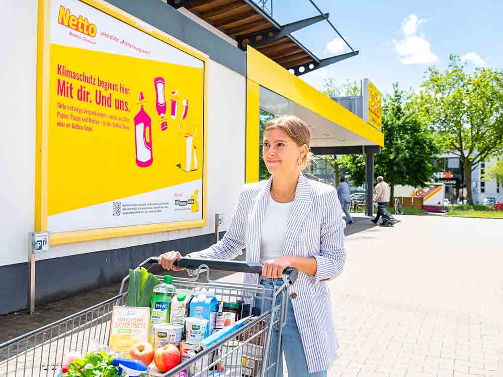 »Leere Joghurtbecher nicht ineinander stapeln!«, Netto und die Initiative »Mülltrennung wirkt« klären auf »Leere Joghurtbecher nicht ineinander stapeln!«, Netto und die Initiative »Mülltrennung wirkt« klären auf