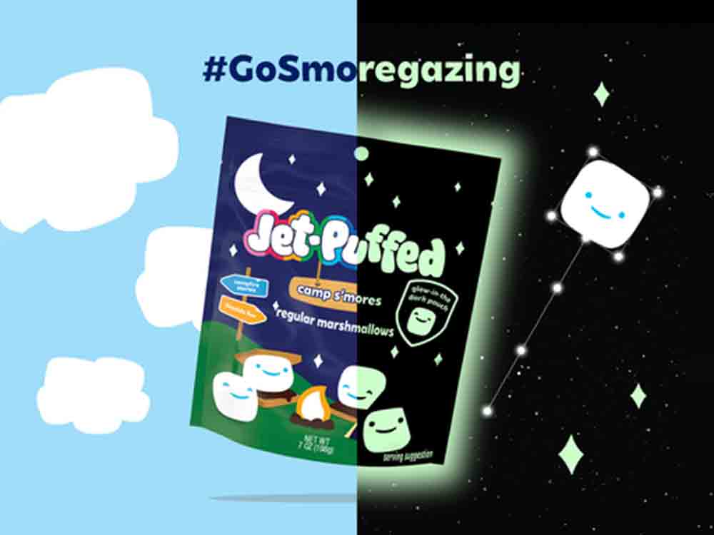Jet Puffed Is Giving Campsites a Glow Up This Summer With New Camp S’mores Glow-in-the-Dark Packaging Jet Puffed Is Giving Campsites a Glow Up This Summer With New Camp S’mores Glow-in-the-Dark Packaging