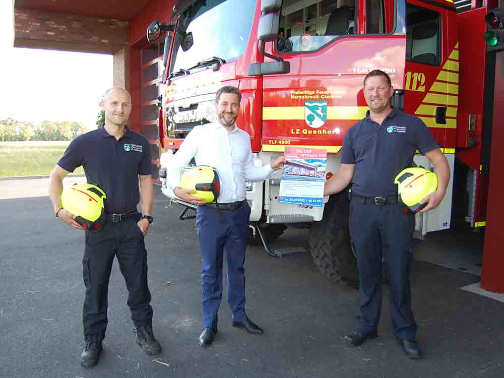 Herzebrock Clarholz, Feuerwehrgerätehaus Quenhorn zu besichtigen, Tag der offenen Tür am 31. Juli 2022 Herzebrock Clarholz, Feuerwehrgerätehaus Quenhorn zu besichtigen, Tag der offenen Tür am 31. Juli 2022