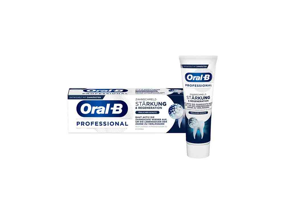 Die neue Oral B Professional Zahnschmelz Stärkung und Regeneration Zahncreme bringt unser zukünftiges Selbst zum Lächeln Die neue Oral B Professional Zahnschmelz Stärkung und Regeneration Zahncreme bringt unser zukünftiges Selbst zum Lächeln