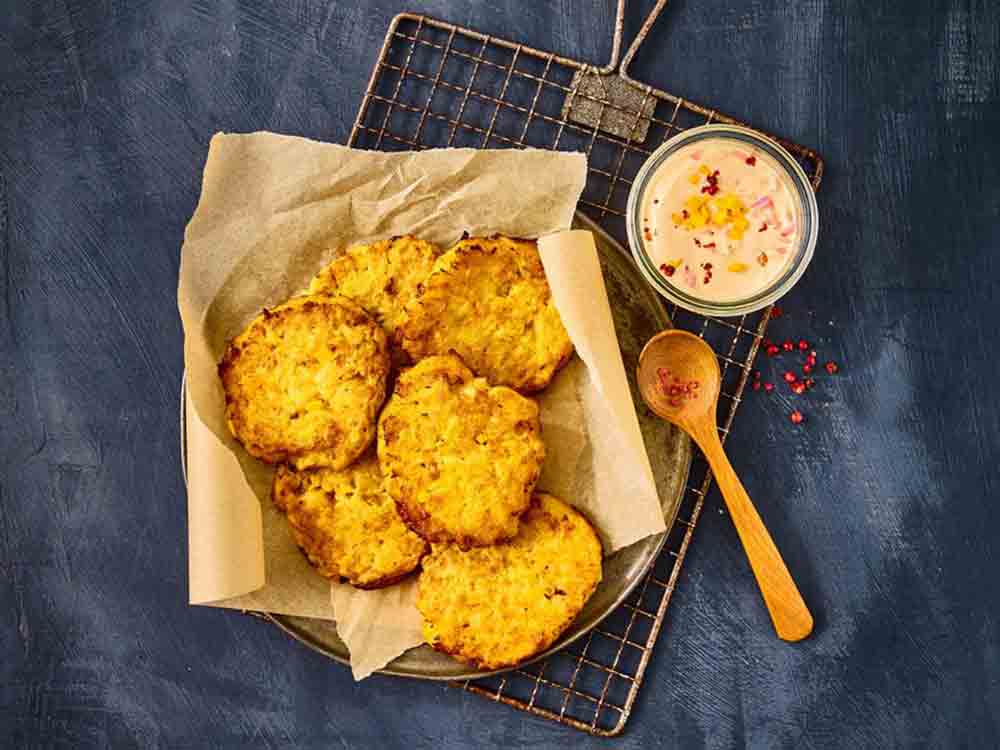 Rezepte für Gütersloh, Kartoffel mag Kürbis, lecker und schnell aus der Herbstküche, Rösti mit Dip Rezepte für Gütersloh, Kartoffel mag Kürbis, lecker und schnell aus der Herbstküche, Rösti mit Dip