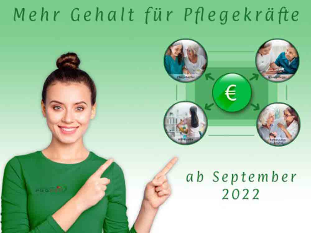 Mehr Gehalt für Pflegekräfte ab September 2022, ein wichtiger Schritt um dem Pflegekräftemangel entgegenzuwirken Mehr Gehalt für Pflegekräfte ab September 2022, ein wichtiger Schritt um dem Pflegekräftemangel entgegenzuwirken