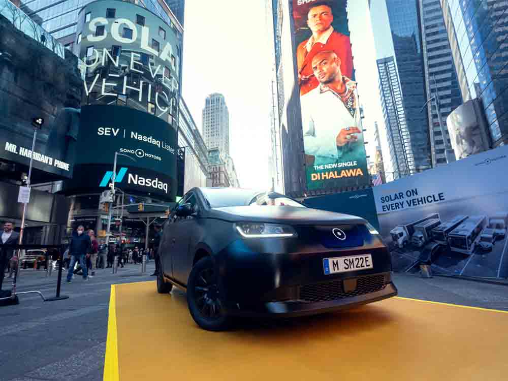 Sono Motors präsentiert preiswertes Solar Electric Vehicle Sion zum ersten Mal in den USA und beginnt Solar Mobility Tour durch die USA Sono Motors präsentiert preiswertes Solar Electric Vehicle Sion zum ersten Mal in den USA und beginnt Solar Mobility Tour durch die USA