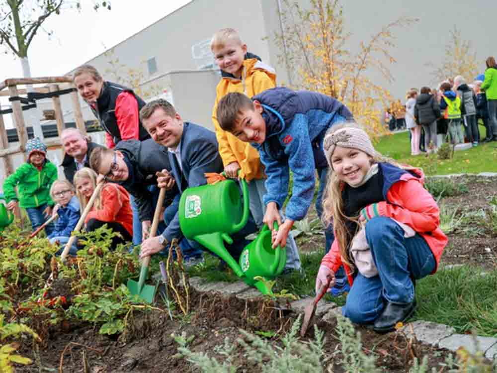 AOK Sachsen Anhalt, Schulgarten Projekt in Magdeburg begeistert Groß und Klein, Landwirtschaftsminister lobt Engagement AOK Sachsen Anhalt, Schulgarten Projekt in Magdeburg begeistert Groß und Klein, Landwirtschaftsminister lobt Engagement