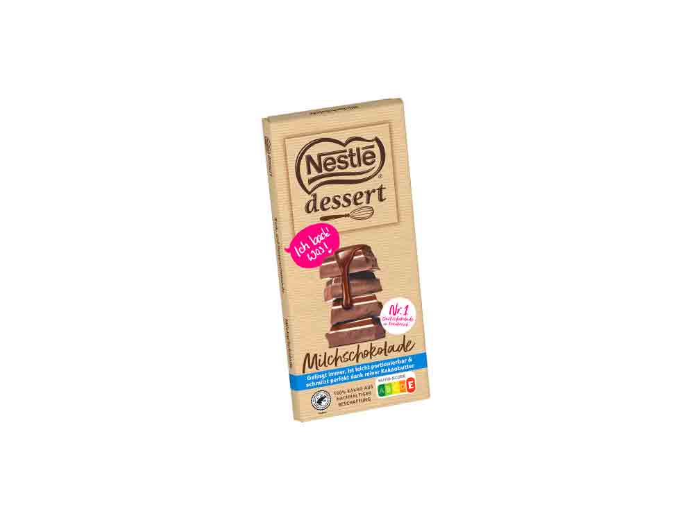 Nestlé Deutschland AG, neues Sortiment Nestlé Dessert, 3 neue Backschokoladen für süße Kreationen