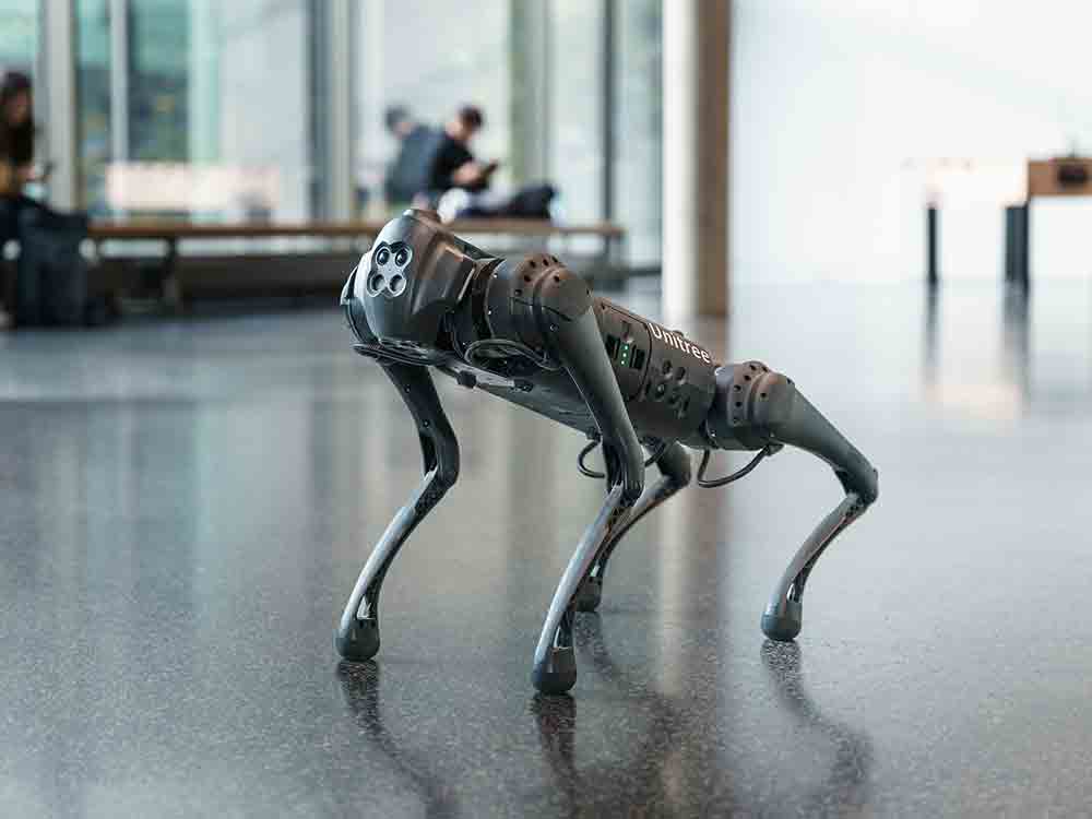 FH Bielefeld, Schluss mit der Stampferei! FH Forschungs AG bringt Roboterhund richtiges Laufen bei FH Bielefeld, Schluss mit der Stampferei! FH Forschungs AG bringt Roboterhund richtiges Laufen bei