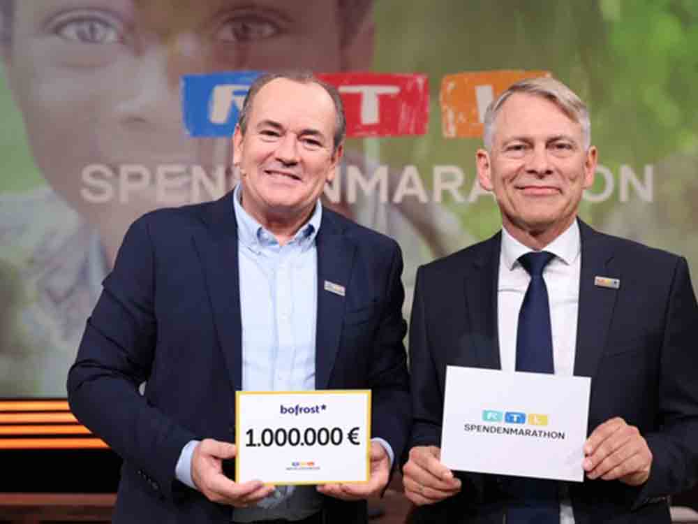 Inspiration, Freude und 1 Million Euro für Kinder, Bofrost übergibt Millionenspende an die Stiftung RTL – wir helfen Kindern Inspiration, Freude und 1 Million Euro für Kinder, Bofrost übergibt Millionenspende an die Stiftung RTL – wir helfen Kindern