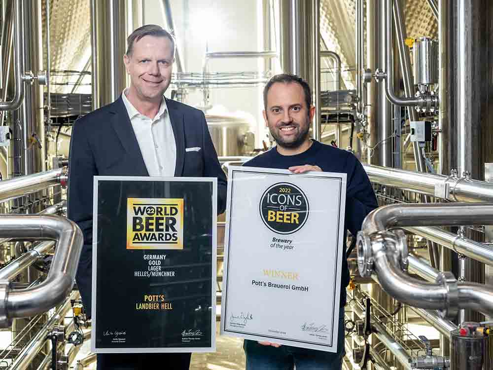 Oelde, World Beer Awards, Goldmedaille und Auszeichnung als Brauerei des Jahres für Pott’s Oelde, World Beer Awards, Goldmedaille und Auszeichnung als Brauerei des Jahres für Pott’s
