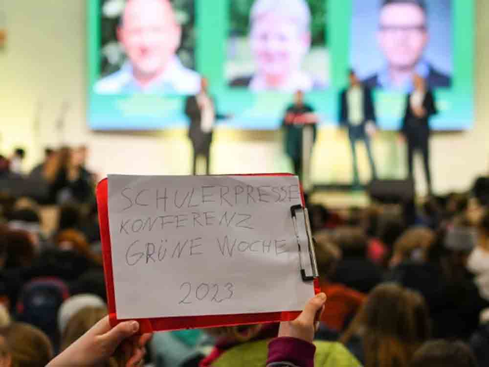 Grüne Woche: Schüler sorgen sich um Ernährungssicherheit, Landwirtschaft und Lebensmittel im Fokus der IMA Schülerpressekonferenz Grüne Woche: Schüler sorgen sich um Ernährungssicherheit, Landwirtschaft und Lebensmittel im Fokus der IMA Schülerpressekonferenz