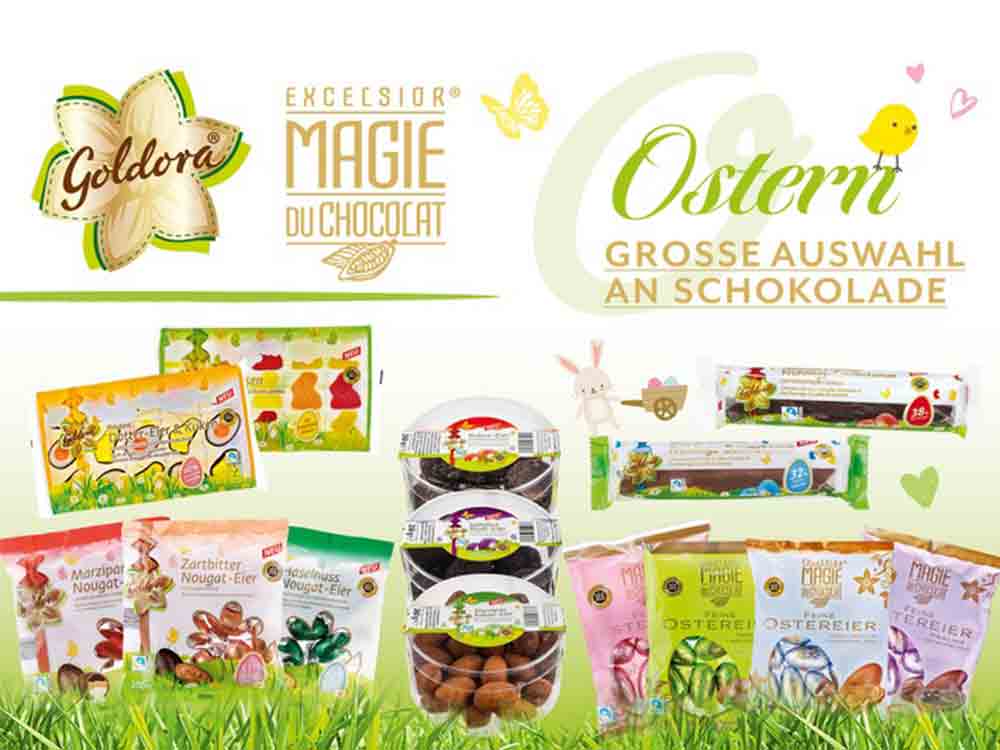 Norma legt zu Ostern wieder eine große Auswahl an Schokolade von Goldora und Excelsior Magie du Chocolat ins Nest Norma legt zu Ostern wieder eine große Auswahl an Schokolade von Goldora und Excelsior Magie du Chocolat ins Nest