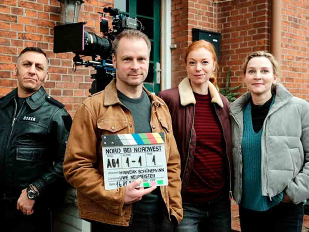 NDR, Dreh für neue Folge der Erfolgsreihe »Nord bei Nordwest« mit Hinnerk Schönemann, Jana Klinge und Marleen Lohse, Schönemann führt erneut Regie