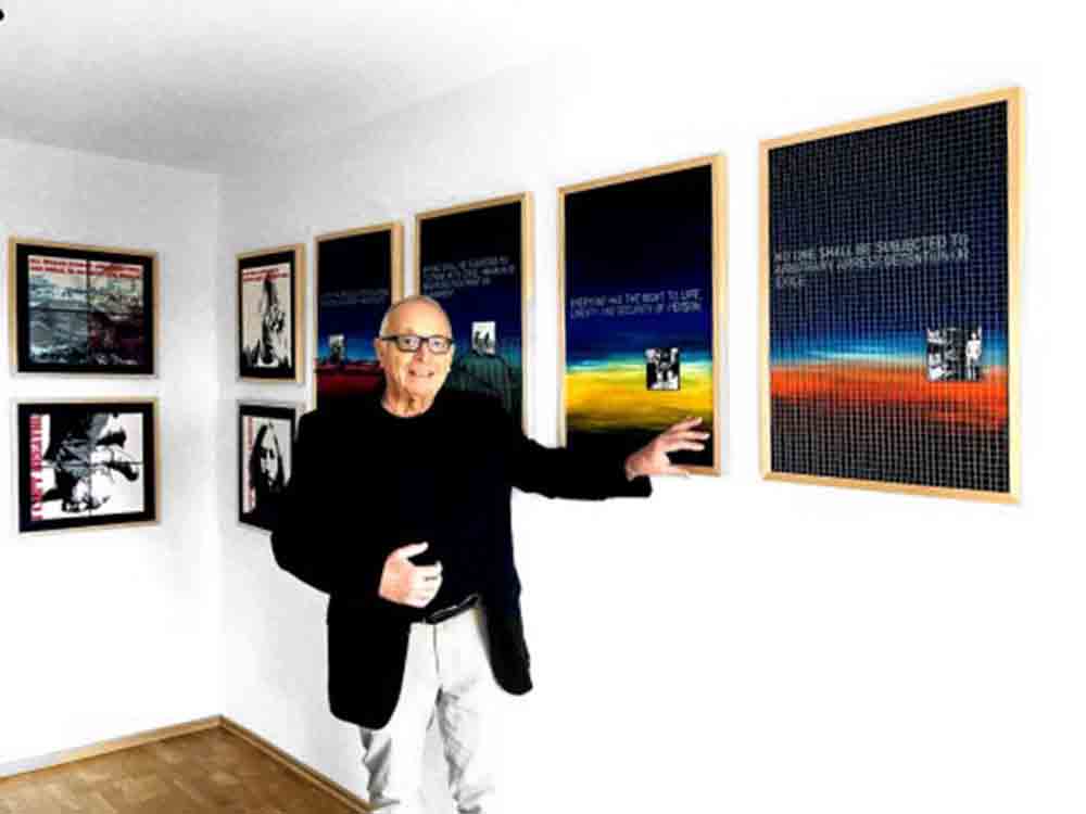»Hop – Menschenrecht und Hoffnung«, Ausstellung des Künstlers Theo Hues in Bad Nauheim, bis 16. April 2023 »Hop – Menschenrecht und Hoffnung«, Ausstellung des Künstlers Theo Hues in Bad Nauheim, bis 16. April 2023