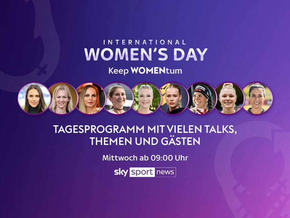 Der Frauensport im Fokus auf Sky Sport News zum Weltfrauentag am Mittwoch, 8. März 2023 Der Frauensport im Fokus auf Sky Sport News zum Weltfrauentag am Mittwoch, 8. März 2023