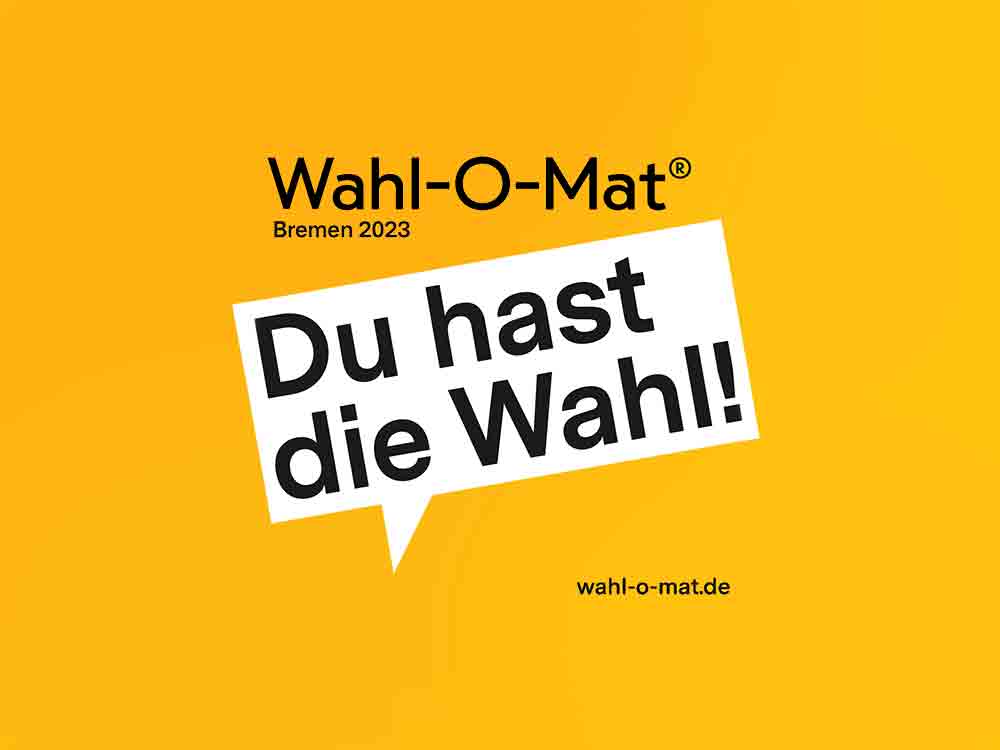 Bremer Wahl O Mat ab sofort online: 16 Parteien – 38 Thesen – Ihre Wahl, Bundeszentrale für politische Bildung (BPB) Bremer Wahl O Mat ab sofort online: 16 Parteien – 38 Thesen – Ihre Wahl, Bundeszentrale für politische Bildung (BPB)