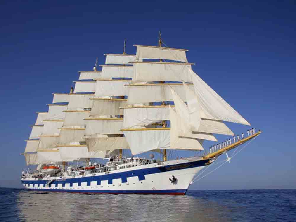 Kreuzfahrt: Mit größtem Fünfmast Vollschiff zum Formel 1 Finale 2023, Großsegler Royal Clipper steuert Monaco an