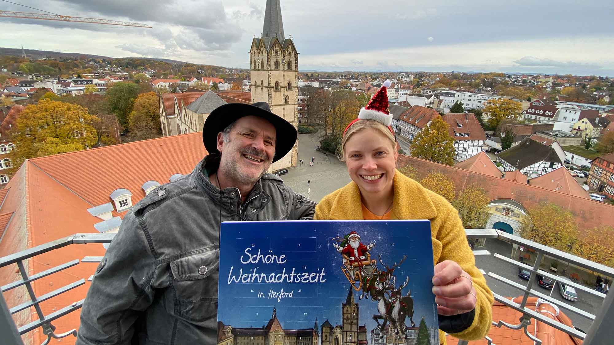 Herford: freie Sicht auf den Weihnachtsmann, Führungen auf den Rathausturm mit Mathias Polster jetzt erhältlich