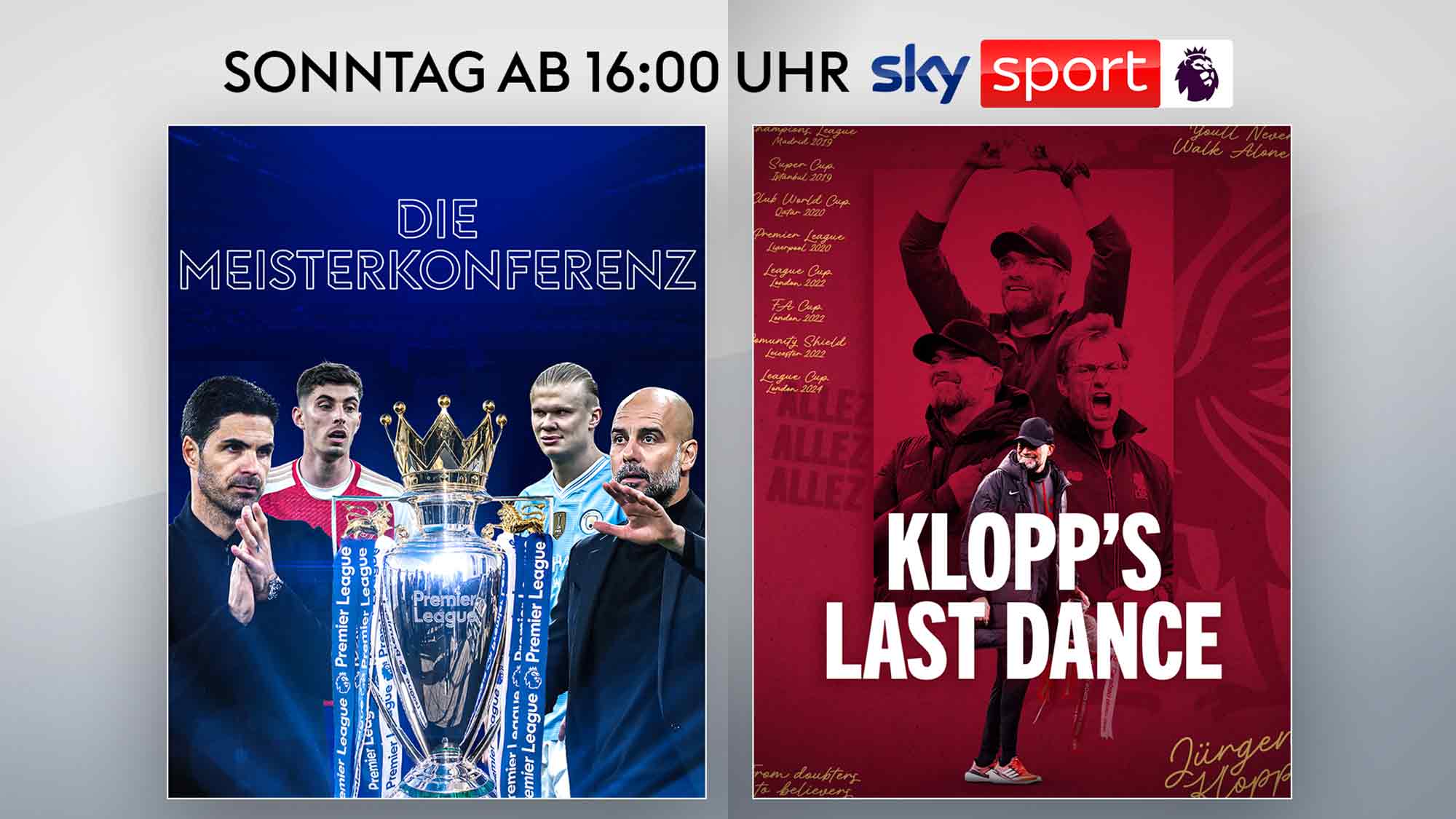 Jürgen Klopps letztes Spiel als Liverpool Trainer sowie die Meisterkonferenz mit »ManCity« und Arsenal: das große Finale in der Premier League am Sonntag live und exklusiv bei Sky Sport Jürgen Klopps letztes Spiel als Liverpool Trainer sowie die Meisterkonferenz mit »ManCity« und Arsenal: das große Finale in der Premier League am Sonntag live und exklusiv bei Sky Sport