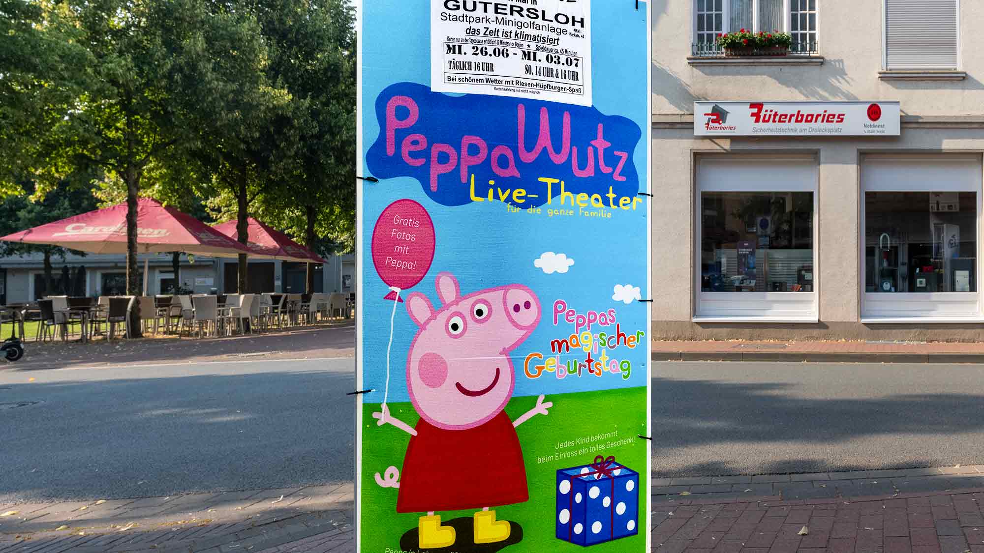 Peppa Wutz kommt nach Gütersloh, Live Theater für die ganze Familie, Minigolfanlage im Stadtpark, 26. Juni bis 3. Juli 2024